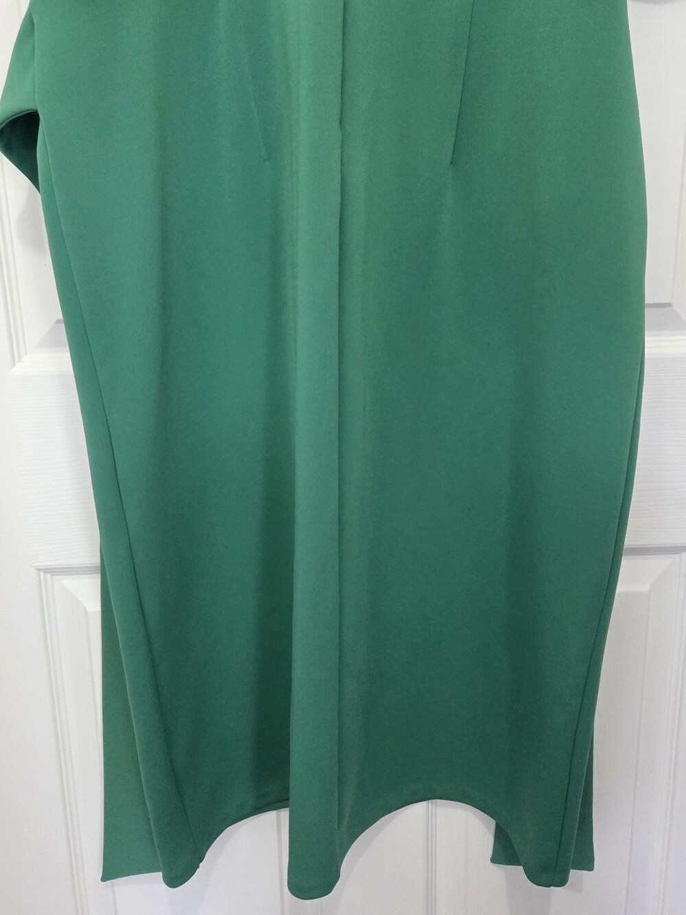 Eloquii Emerald Green Wrap Style Flutter Sleeve Front Slit Dress Plus Size 20 - Picture 10 of 11